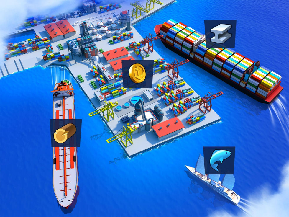 Sea Port: Cargo Ship & Town Build Tycoon Strategy
